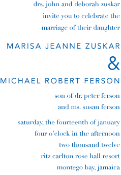 wedding details